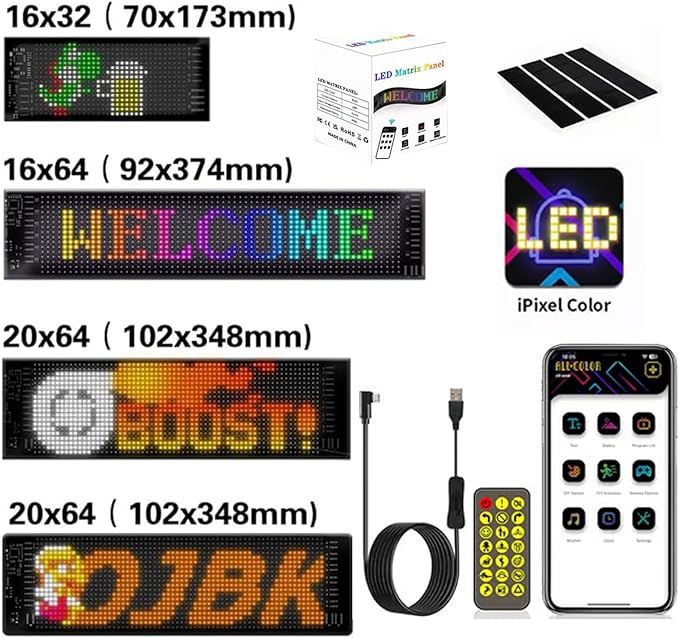 Devil Eyes LED Soft Screen for Cars | Colorful Programmable Car Window Light | APP Control