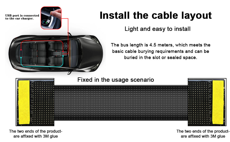 Devil Eyes LED Soft Screen for Cars | Colorful Programmable Car Window Light | APP Control